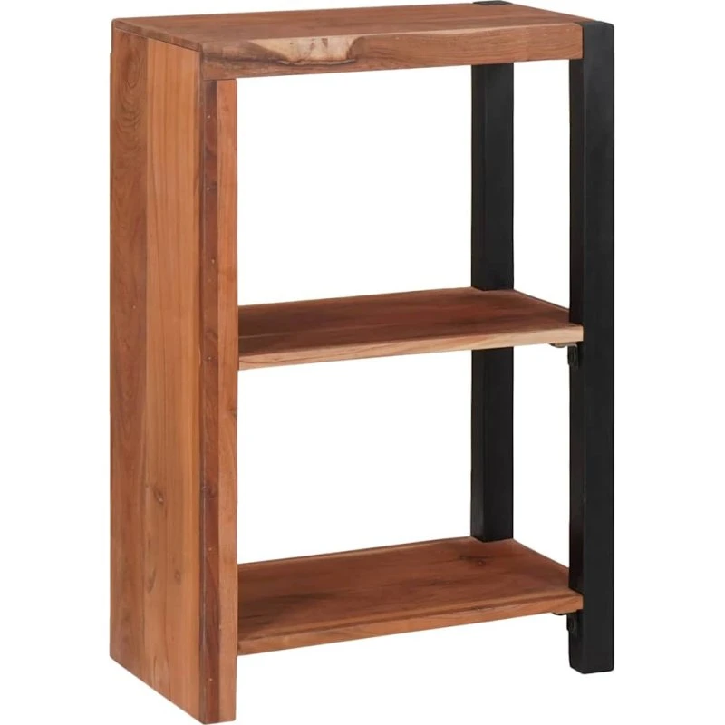 Bogreol i massivt akacietræ, brun 50x30x75 cm