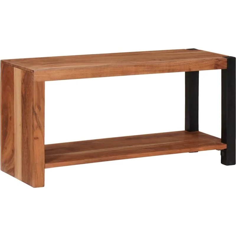 Bogreol i massivt akacietræ 80x30x40 cm - Brun