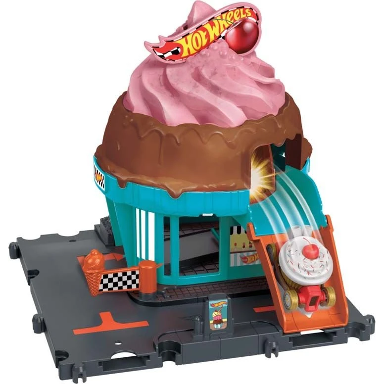 Hot Wheels Downtown Ice Cream Swirl Legesæt