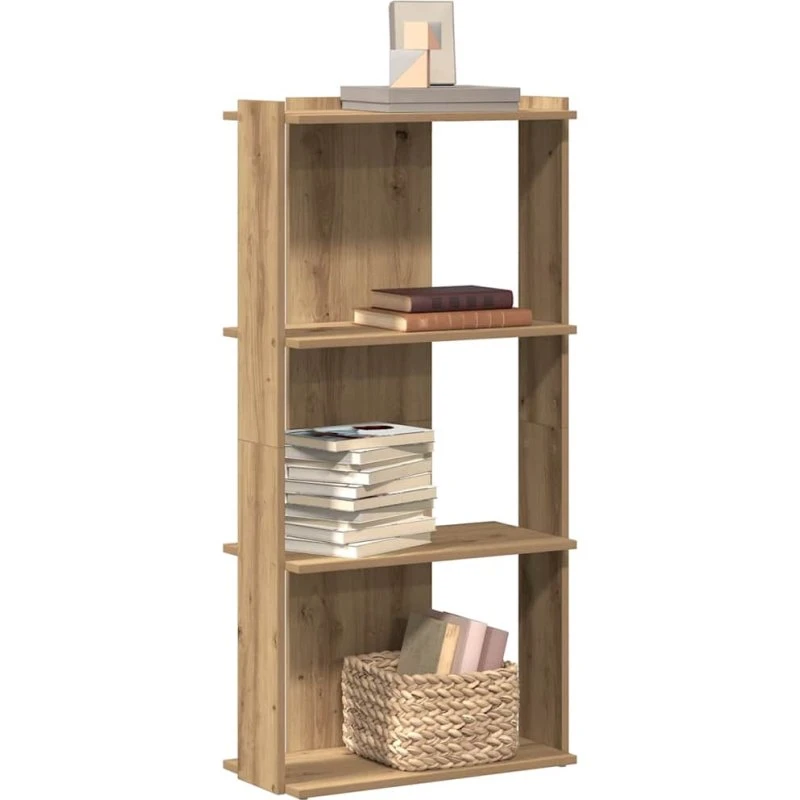 Bogreol 3 hylder 60x30x120 cm egetræsfarvet