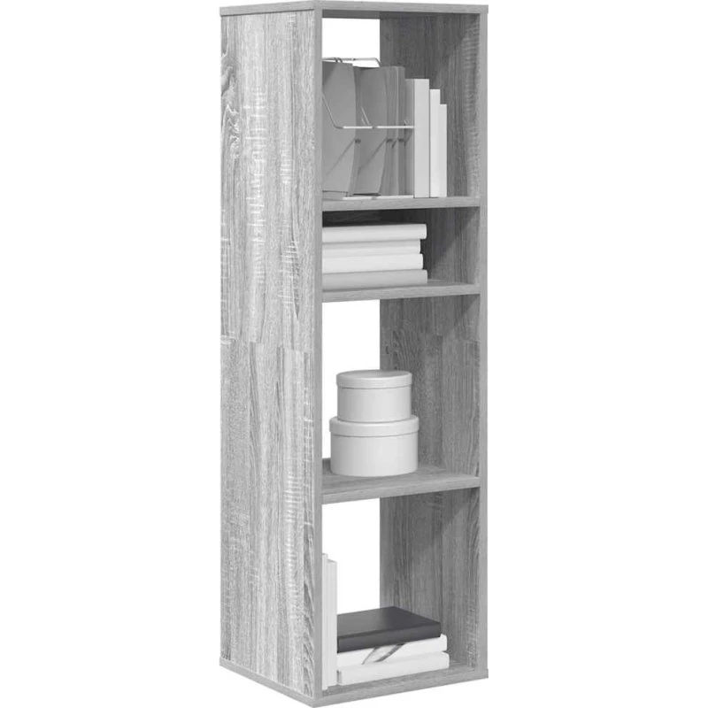 Bogreol 34x31x112 cm i konstrueret træ – Grå Sonoma-eg