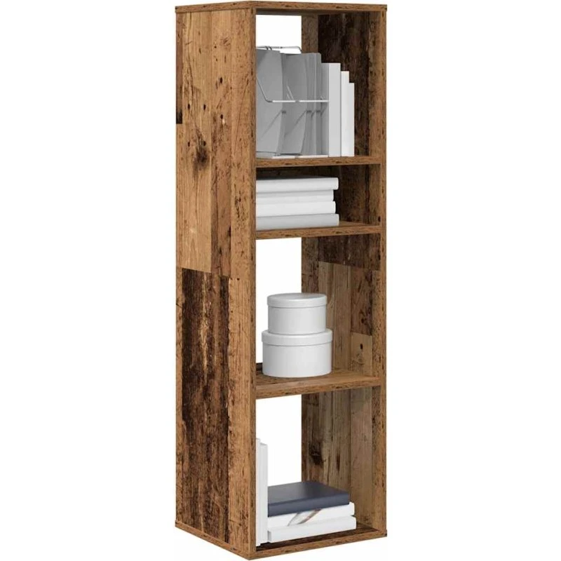 Bogreol 34x31x112 cm i konstrueret antiktræ