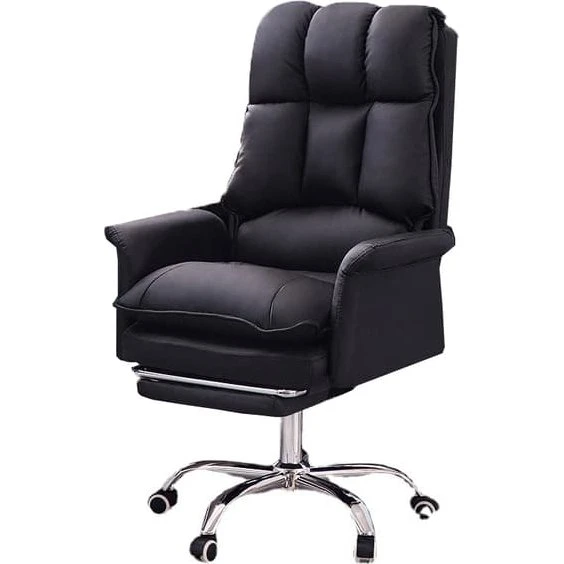 Ergonomisk Gamingstol med Fodskammel og Dobbeltlags Polstring