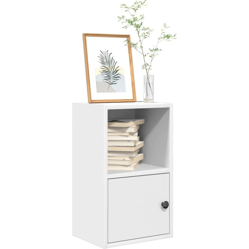 Bogreol 31x24x52 cm i konstrueret træ, hvid