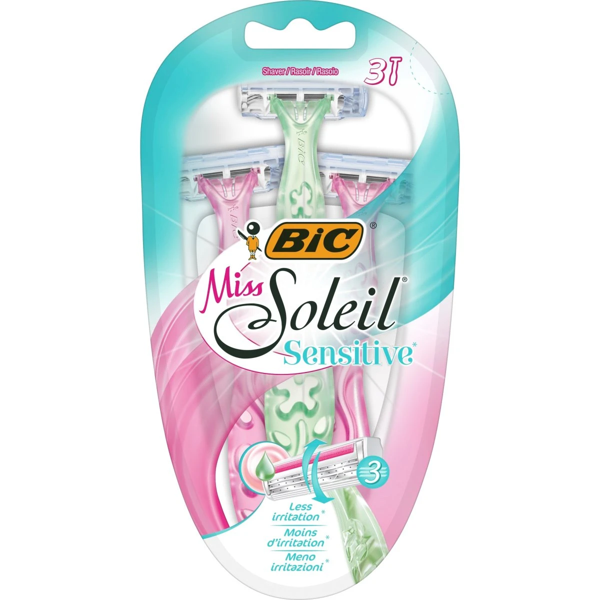 BIC Soleil Miss Soleil Sensitive Barbermaskine - 3 stk.