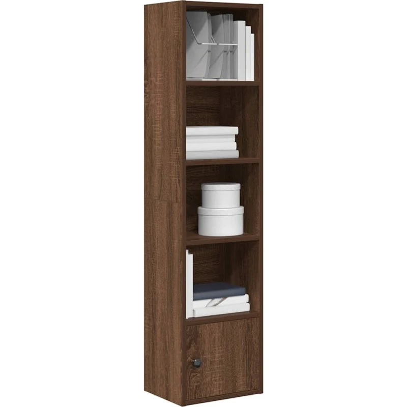 Bogreol 31x24x127 cm i konstrueret træ - Egetræsfarve