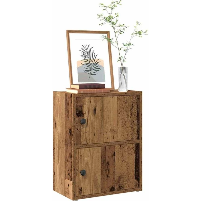 Bogreol i konstrueret træ 40x24x52 cm – antik look