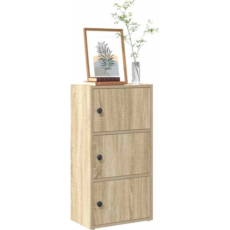 Bogreol i konstrueret træ 40x24x77 cm - Sonoma-eg