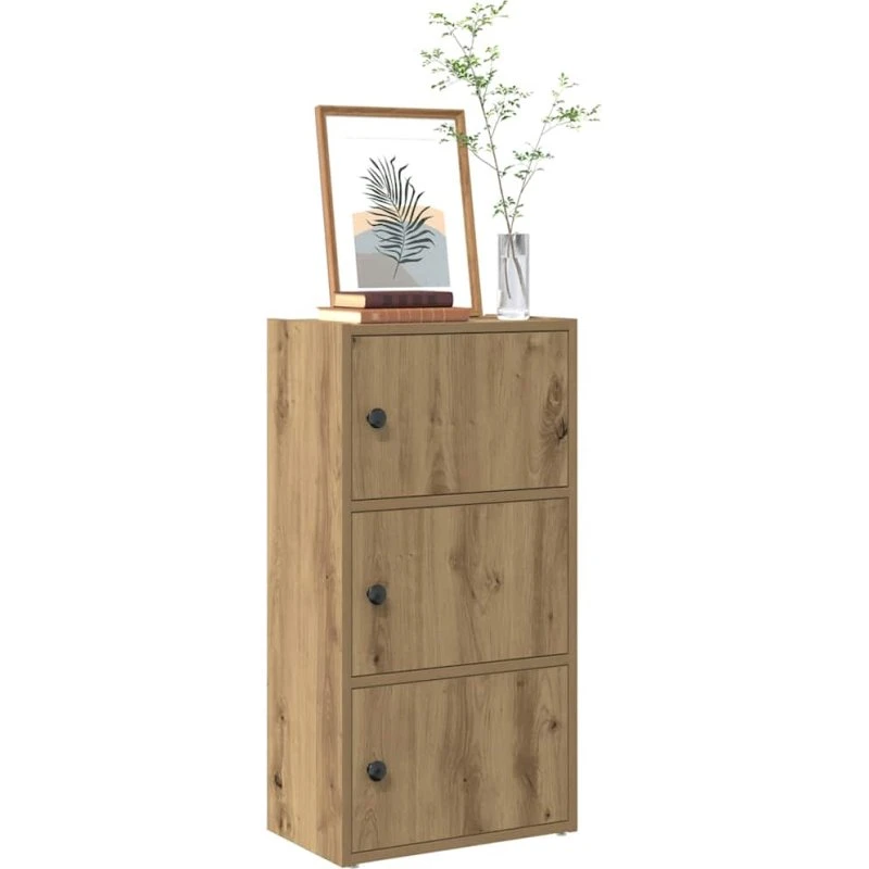 Bogreol 40x24x77 cm i konstrueret træ (kunsteg)