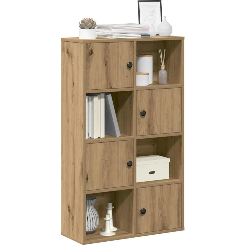 Bogreol 60x24x101,5 cm i kunsteg (konstrueret træ)