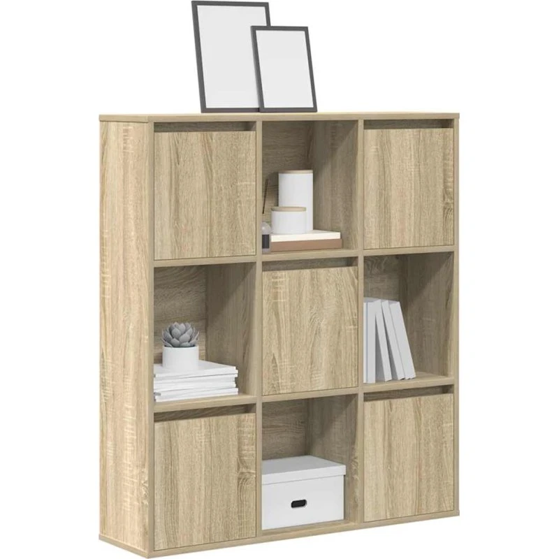 Bogreol 89x24x101,5 cm i konstrueret træ – Sonoma-eg