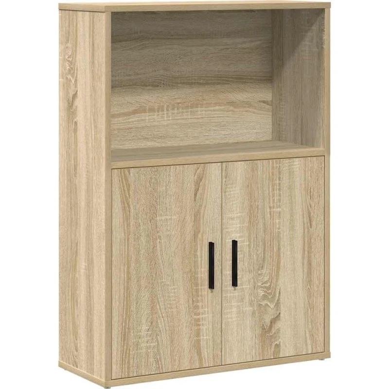 Bogreol 60x24x85 cm i konstrueret træ, Sonoma-eg