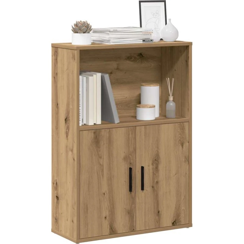 Bogreol 60x24x85 cm i konstrueret træ – kunsteg