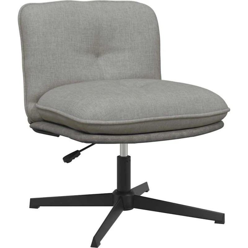 Drejelig kontorstol i lysegråt stof - ergonomisk & komfort