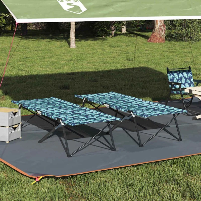 Foldbar camping-seng 2 stk 206 x 76 x 74 cm - vandafvisende