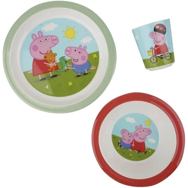 Barbo Toys Gurli Gris melaminspisesæt, 3 dele