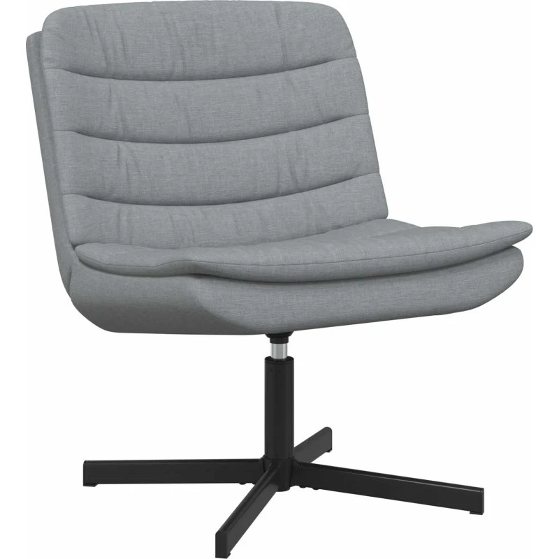 Drejestol Lysegrå i Stof 360° – 63x75x76 cm