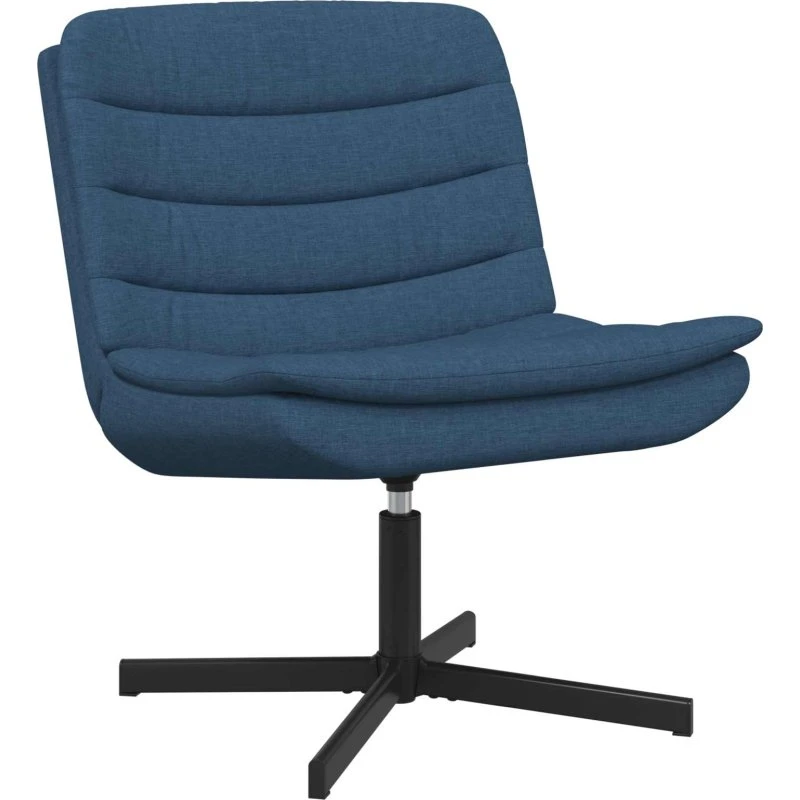 Drejestol blå stof 63x75x76 cm (360°)