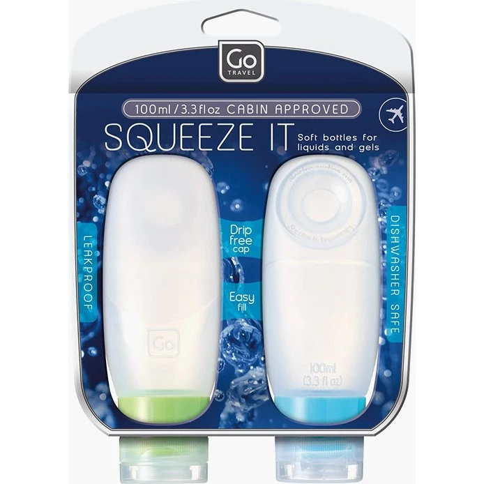 Go Travel Squeezy Bottles - Sæt med 2 rejseflasker (100 ml)