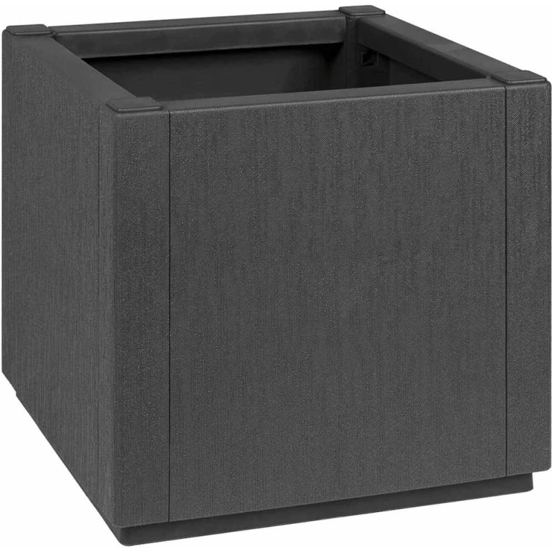 Blomsterkasse Mørkegrå 36×36×35 cm - Plastik