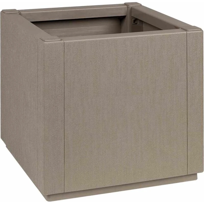 Blomsterkasse Lys Brun 36x36x35 cm – Plastik