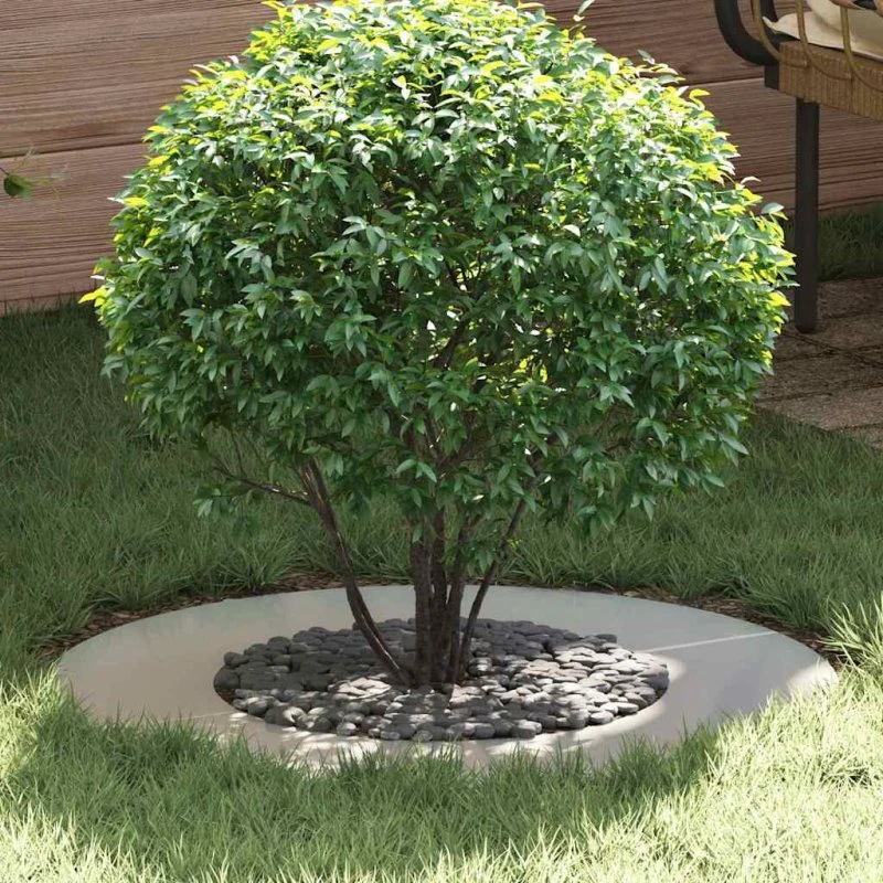 Træring flad galvaniseret stål Ø40/70 cm - sølv