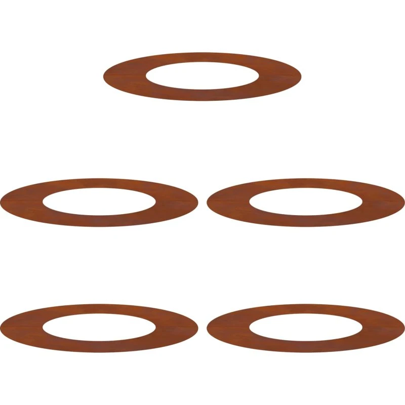 Træring i cortenstål 5 stk Ø40/70 cm - brun