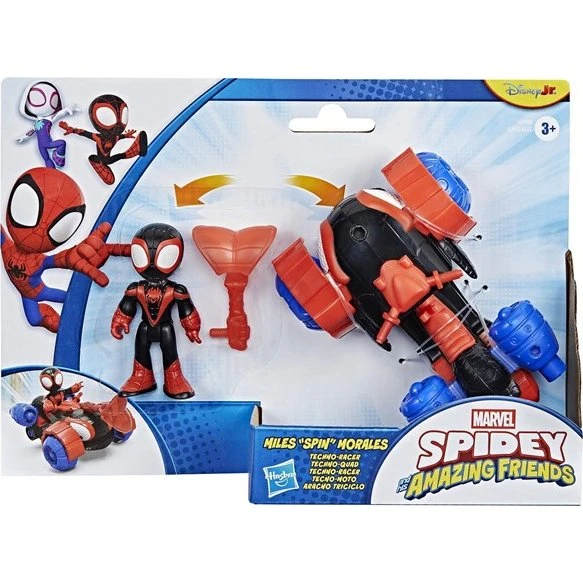 Marvel Spidey Miles Morales Techno Racer & Actionfigur