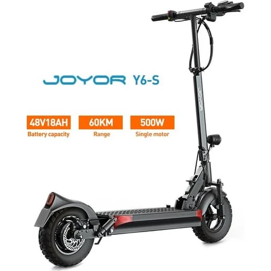JOYOR Y6-S Elektrisk Scooter | 500W, 60 km rækkevidde & 10" dæk