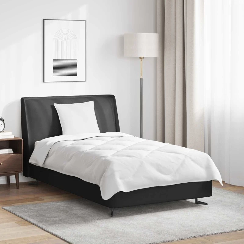 Vinterdyne med pude 2 dele – Hvid mikrofiber