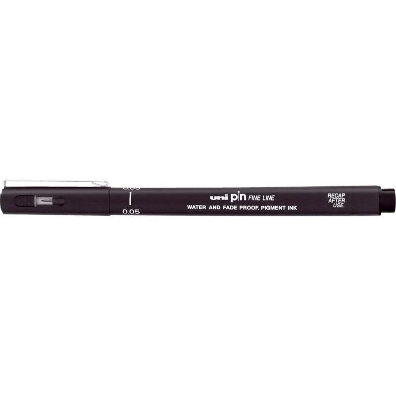 Uni Pin 200 Drawingpen Sort 0,05 mm Syrefri
