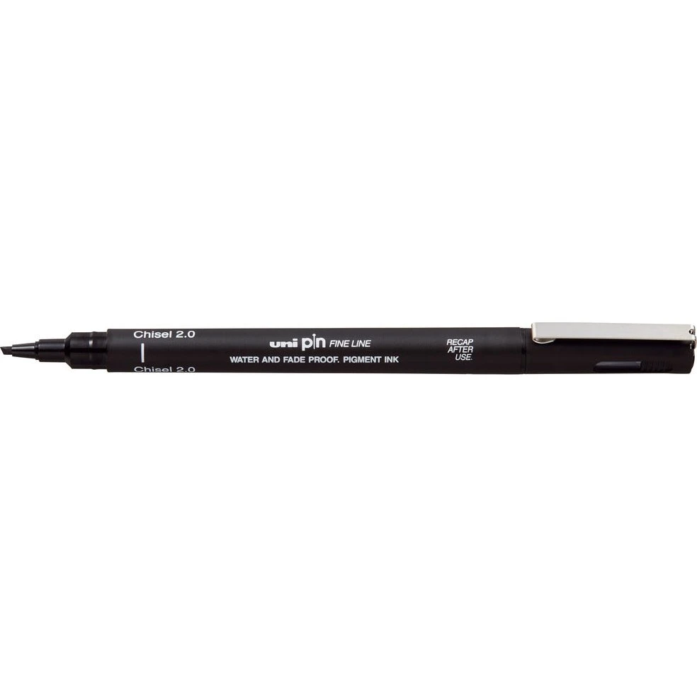 Uni Pin Kalligrafi Pen Sort 2,0 mm