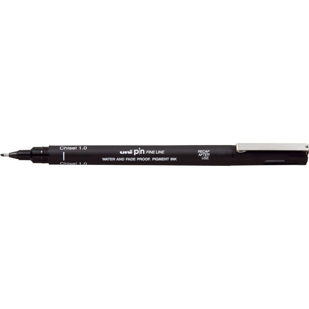 Uni Pin Drawingpen Kalligrafi Sort 1,0 mm