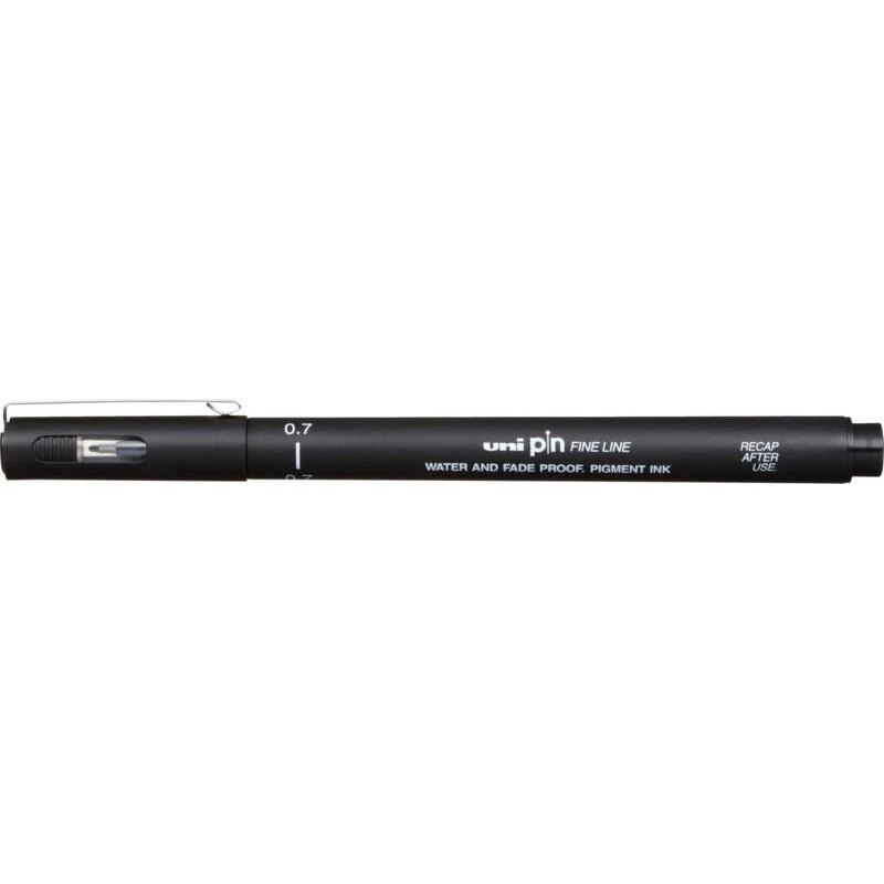Uni Pin 200 Drawingpen sort 0,7 mm syrefri