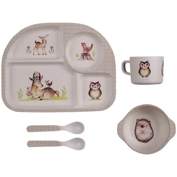 Skovens Venner Spisesæt 5 dele – melamin (BPA-fri)