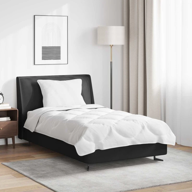 Mikrofiber dynebetræk sæt 2 dele – hvid med pude