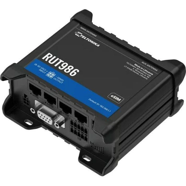 Teltonika RUT986 Trådløs 4G/LTE Router med 3-port Switch og eSIM