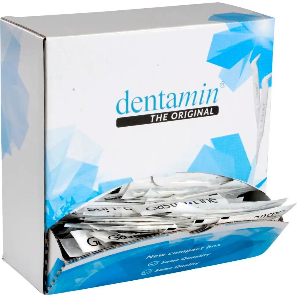 Dentamin Tandstikkere Plast 1200 stk - Hvid 6 cm