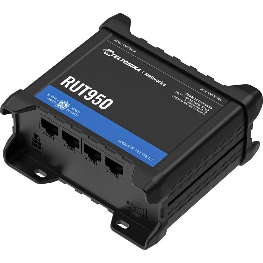 Teltonika RUT950 Trådløs Router - DIN-skinne & 4-port Switch