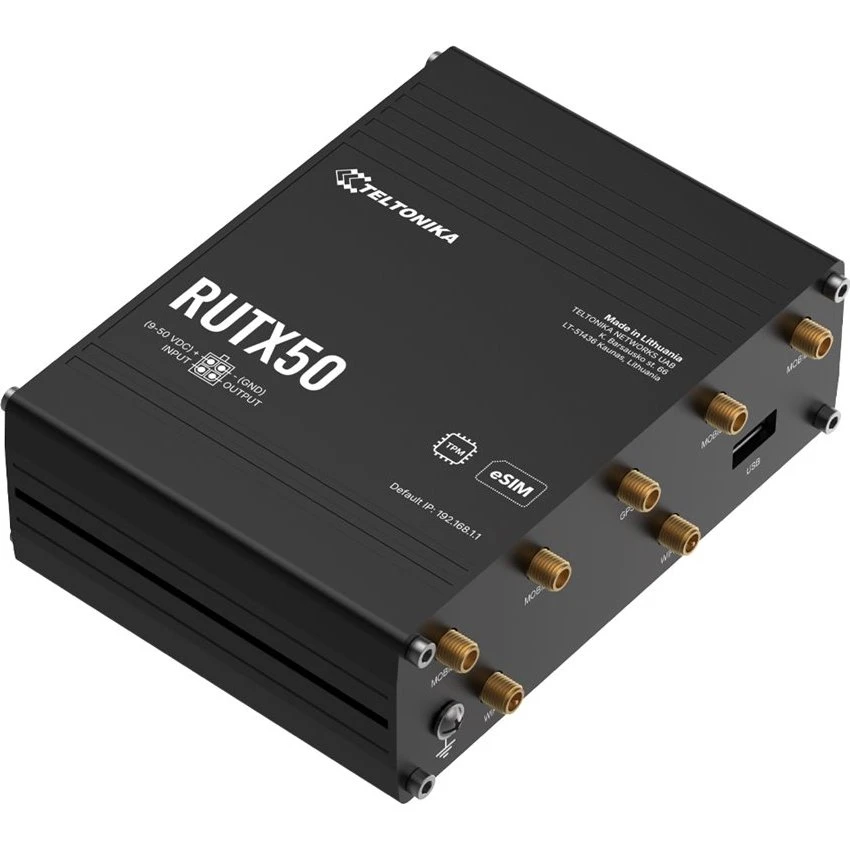 Teltonika RUTX50 Trådløs 5G Router med Dual Band Wi-Fi 5