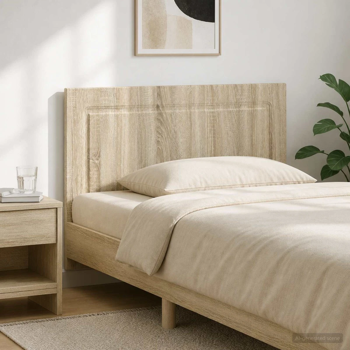 vidaXL UTRECHT Væghængt hovedgavl i Sonoma-eg, 100 x 50 cm