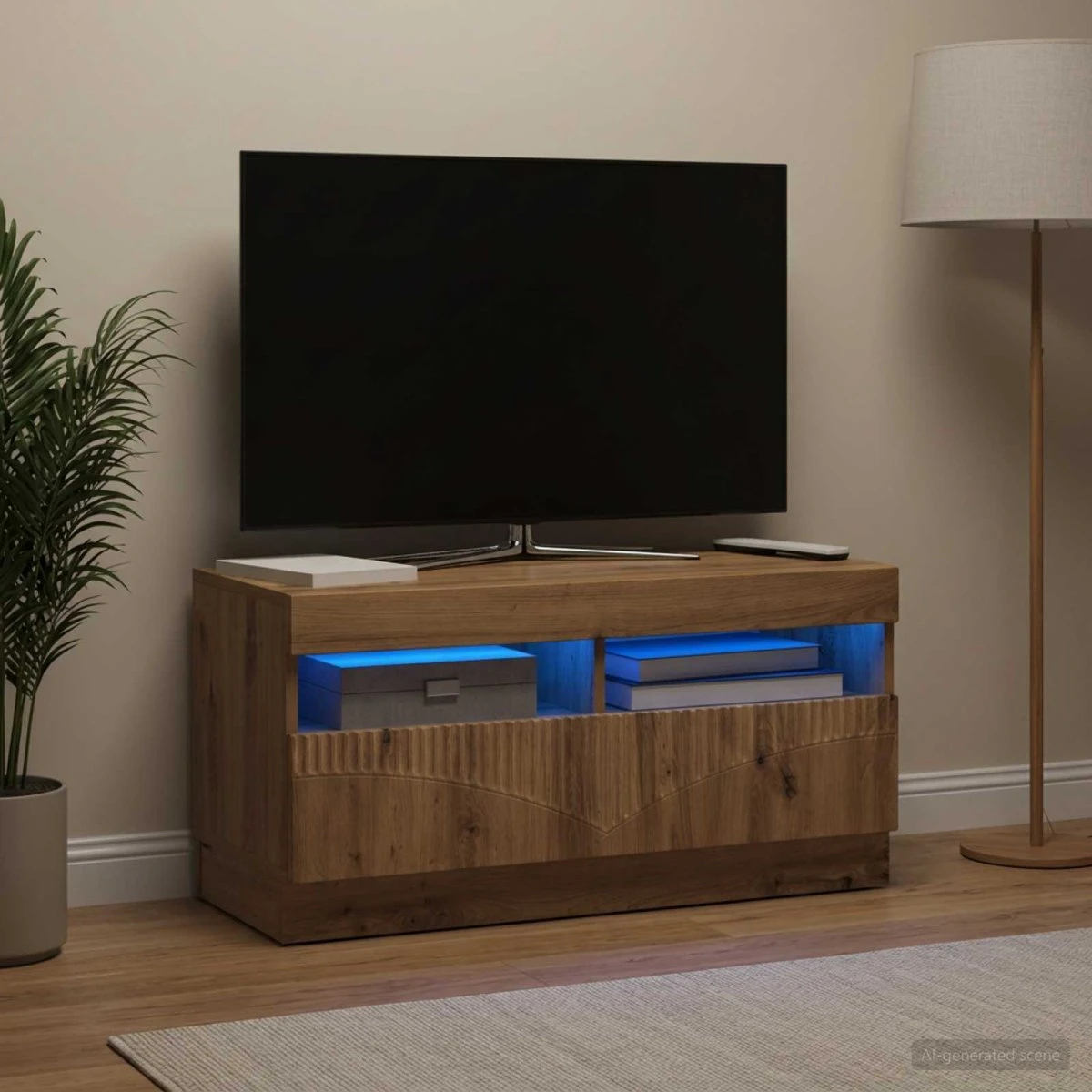 vidaXL LED TV-skab i Artisan-eg