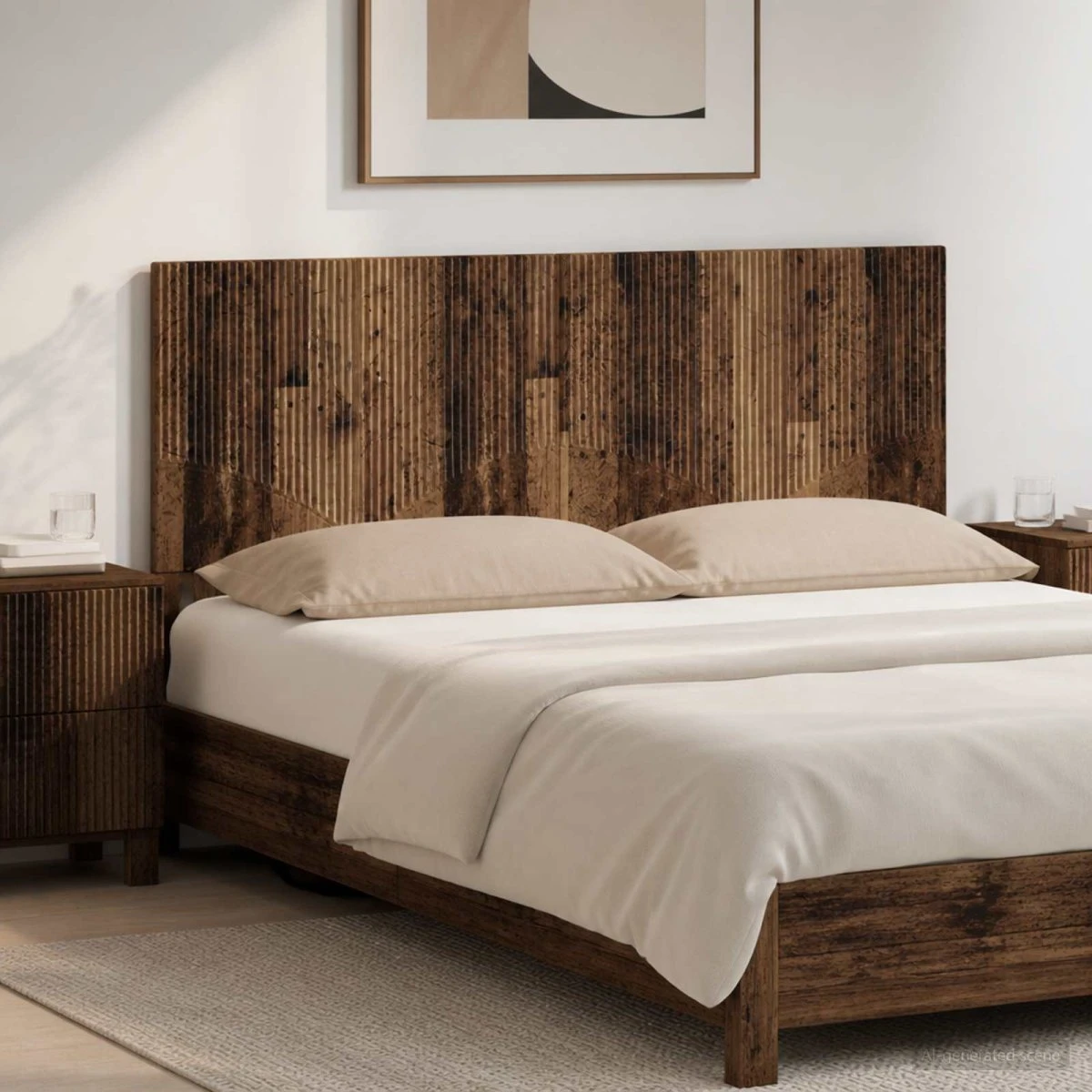 vidaXL HOORN Væghængt hovedgærde - Gammelt træ, 160 cm