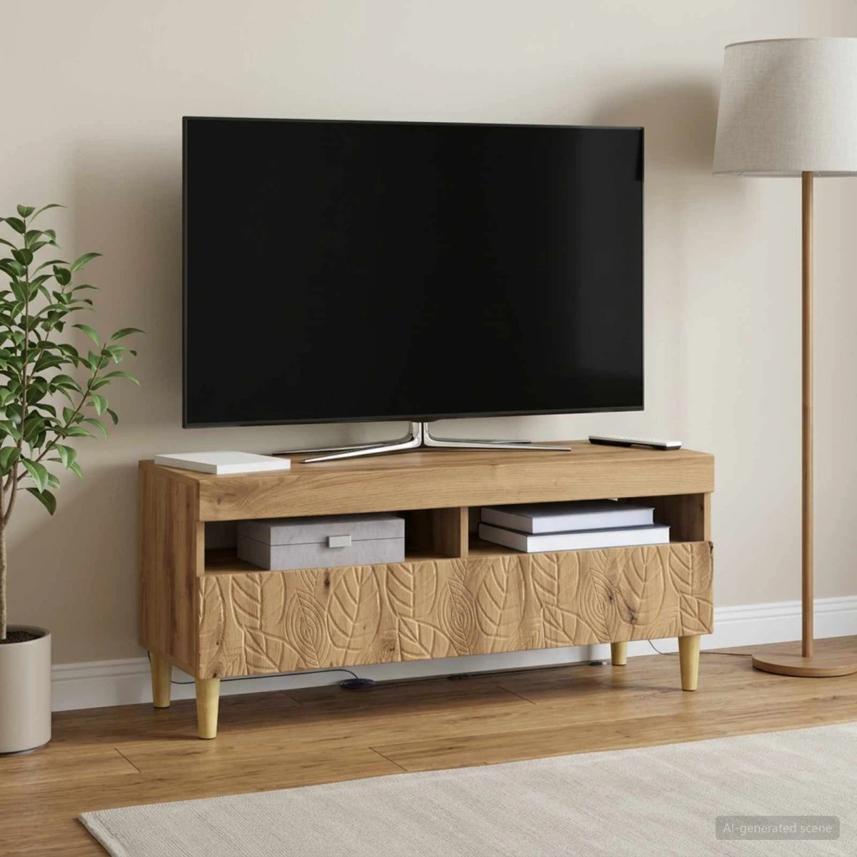 vidaXL LED TV-skab i Artisan-eg
