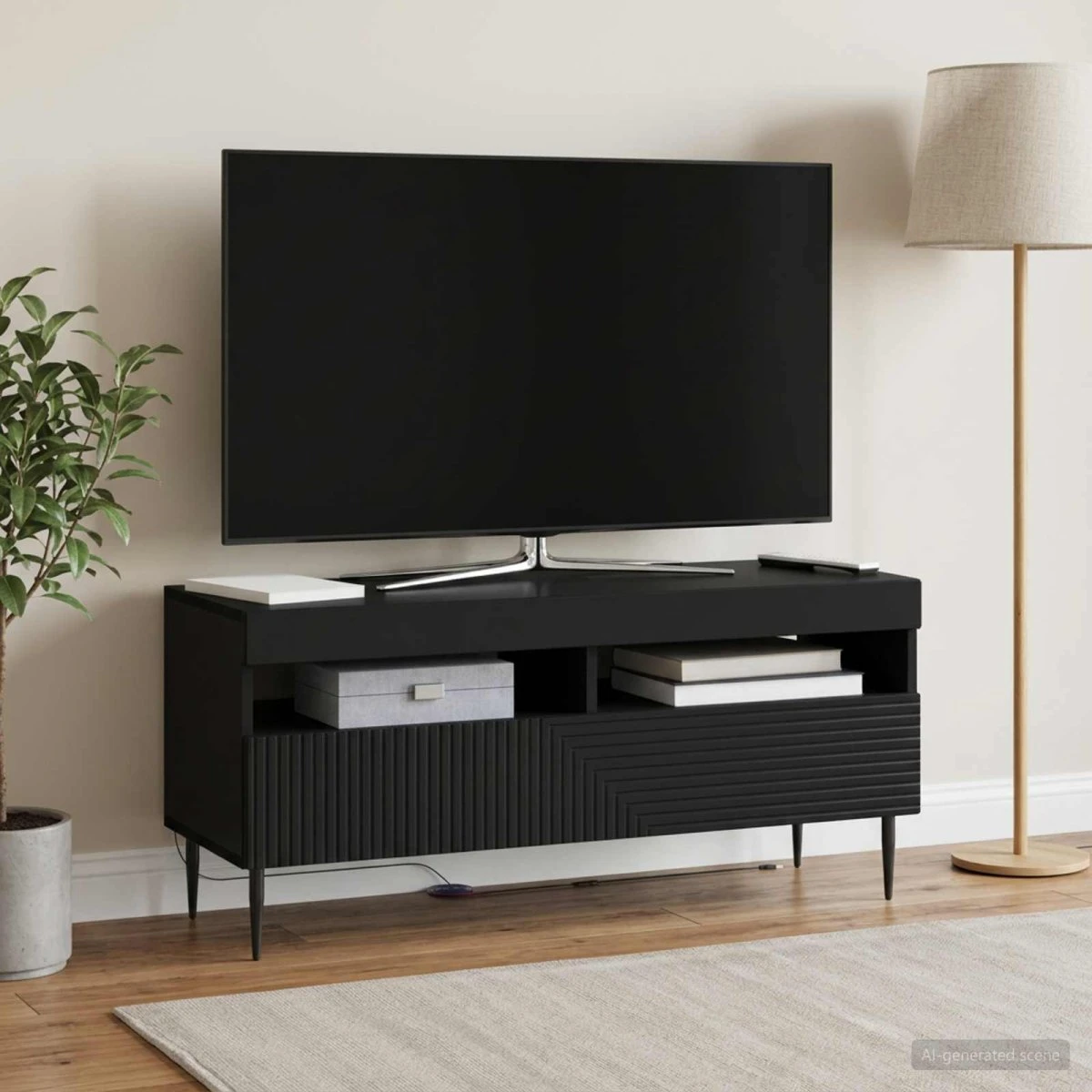 vidaXL HAARLEM LED TV-skab 100x35x43 cm - Sort