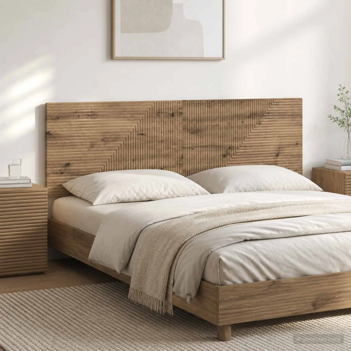 vidaXL Væghængt hovedgærde HAARLEM Artisan-eg 180 x 50 cm