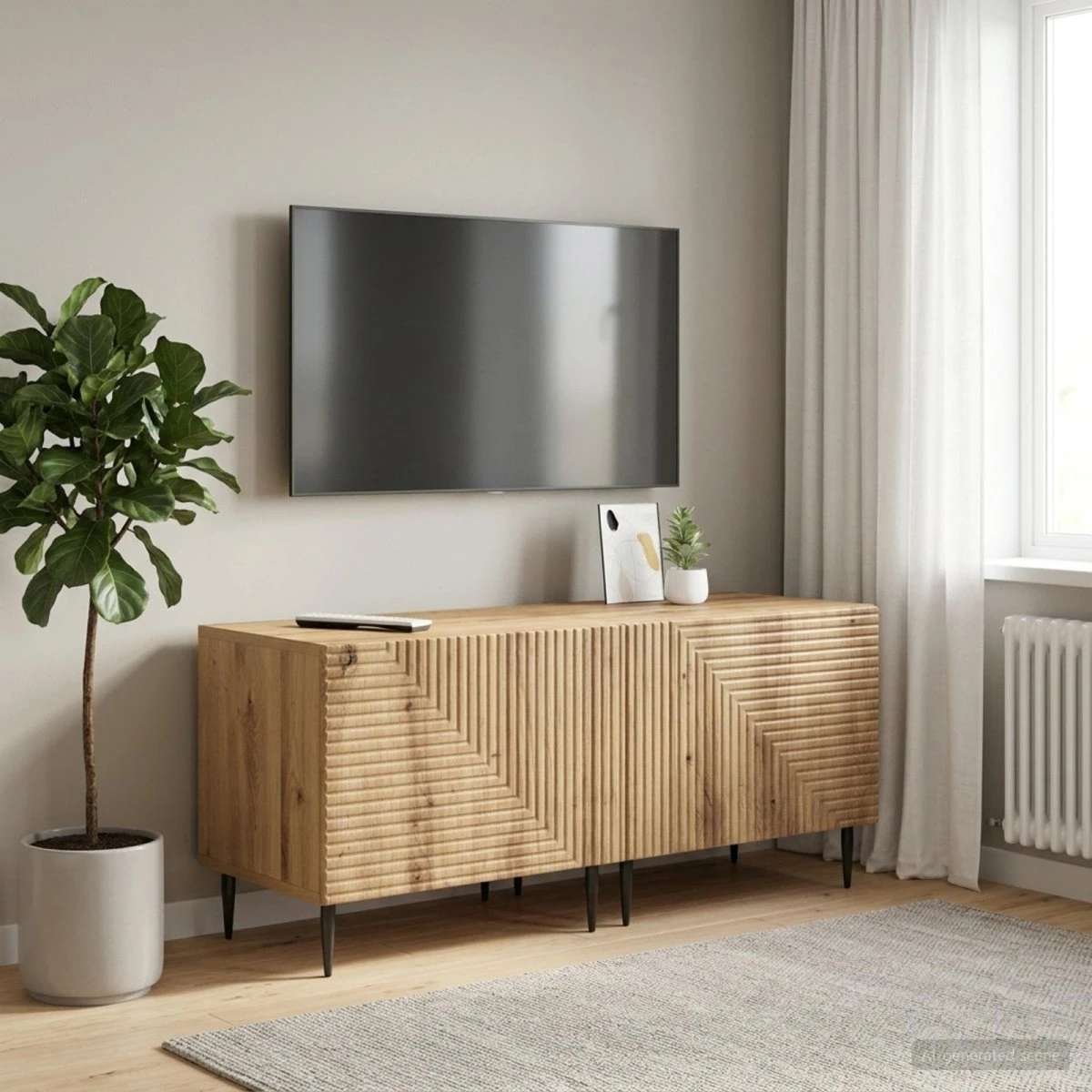 vidaXL TV-skab Artisan-eg i konstrueret træ