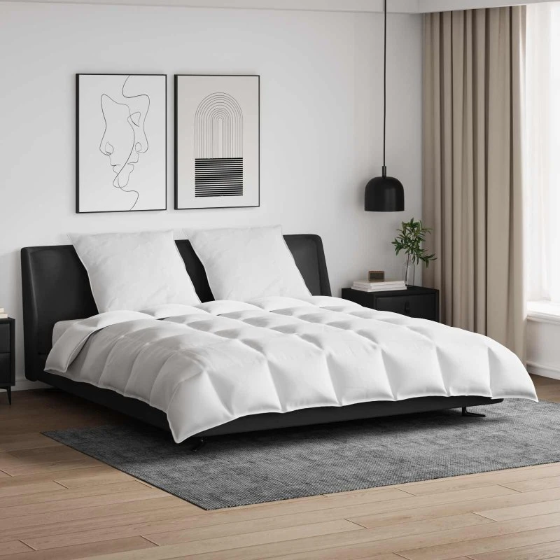 3-dele dyne- og pudesæt i hvid – dun & fjer