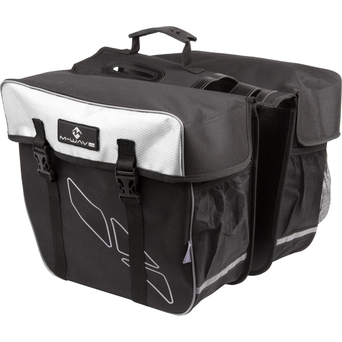 M-Wave Amsterdam Double Cykeltaske - 30L - Sort/Hvid