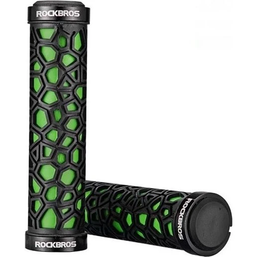 Rockbros 2017-14AGN cykelgreb - sort og grøn (22mm)